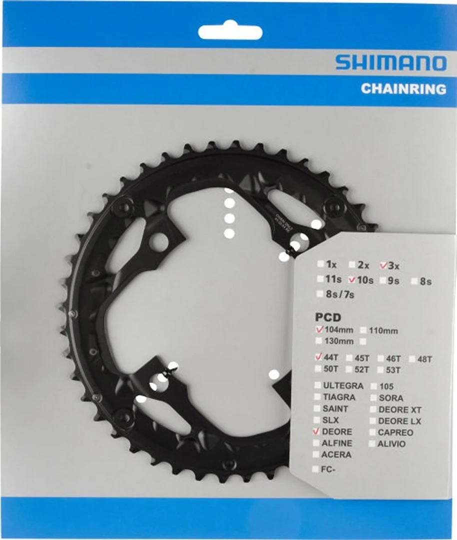 Shimano Deore Ab 2014 4-Arm 10-fach 44 Zähne AE-Type Alu Schwarz Y-1P198090 3 Shimano Deore Ab 2014 4-Arm 10-fach 44 Zähne AE-Type Alu Schwarz Y-1P198090